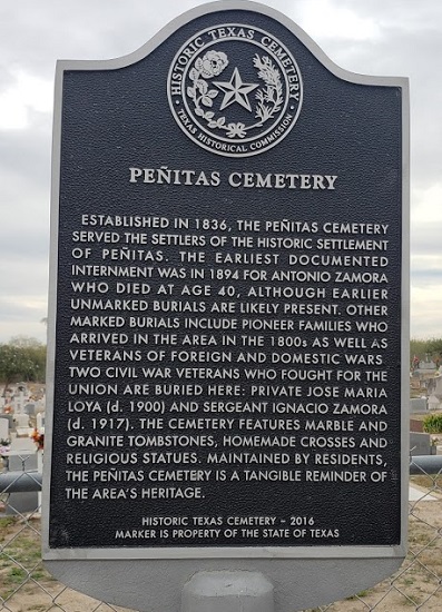 Penitas Texas Cemetery Gravestone